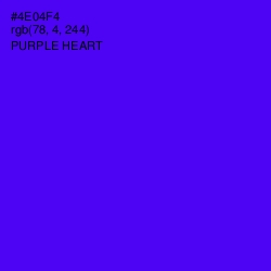 #4E04F4 - Purple Heart Color Image